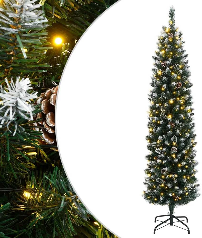 Dirbtinė siaura Kalėdų eglutė, 300 LED, 180cm
