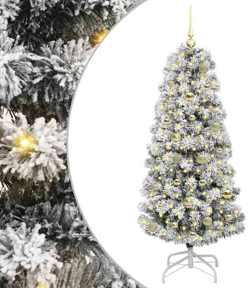 Dirbtinė Sulankstoma Kalėdų Eglutė Žalia ir balta 150 cm