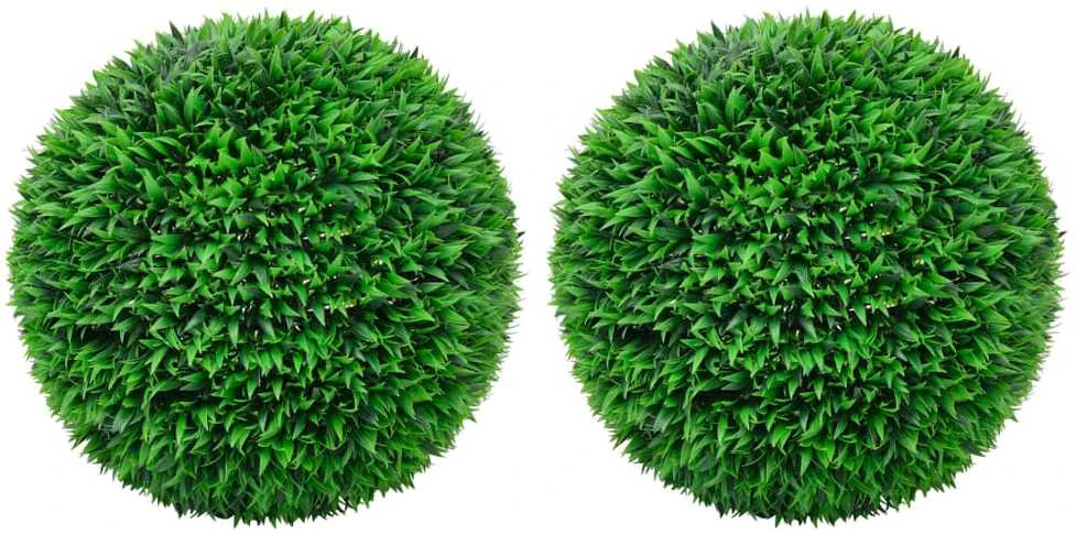 Dirbtiniai buksmedžio krūmai, 2vnt., 55cm, rutulio formos