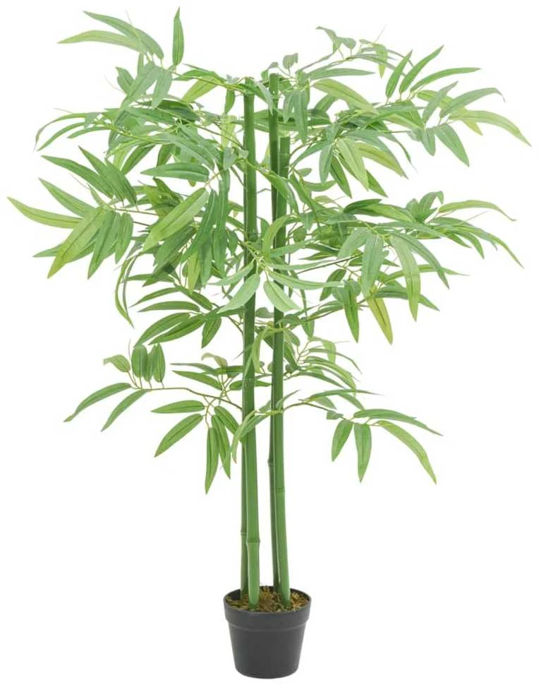 Dirbtinis bambukas, žalios spalvos, 120cm, 384 lapai