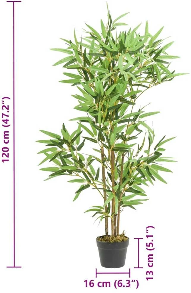 Dirbtinis bambukas, žalios spalvos, 120cm, 552 lapai