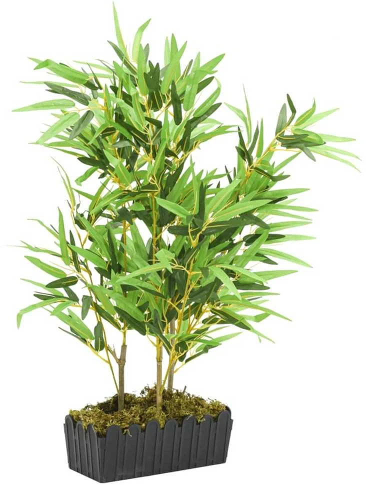 Dirbtinis bambukas, žalios spalvos, 80cm, 500 lapai