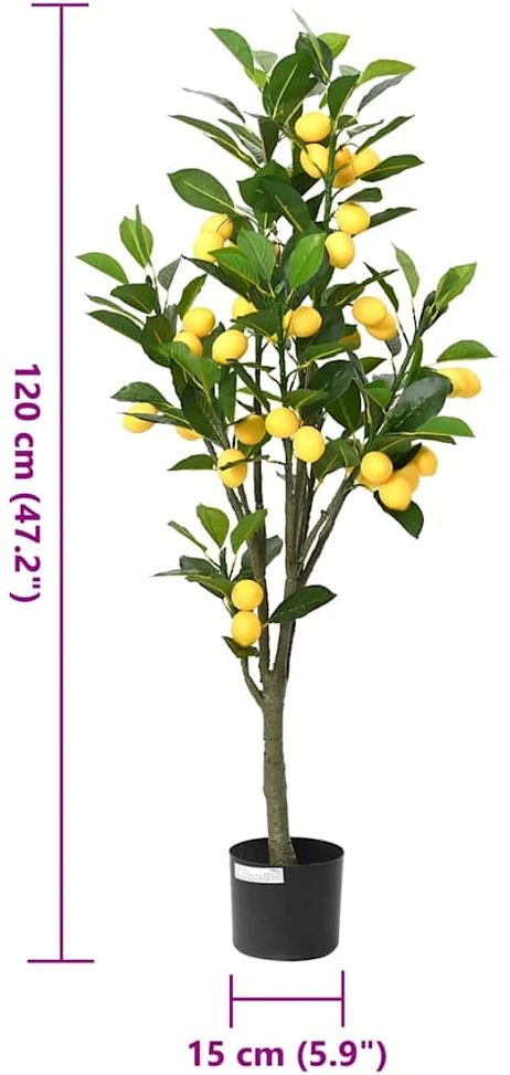 Dirbtinis citrinmedis, žalios spalvos, 120cm, 136 lapai