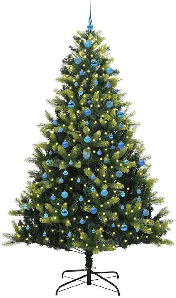 Dirbtinis sulankstomas Kalėdų medis su 300 LED Žalia 240 cm