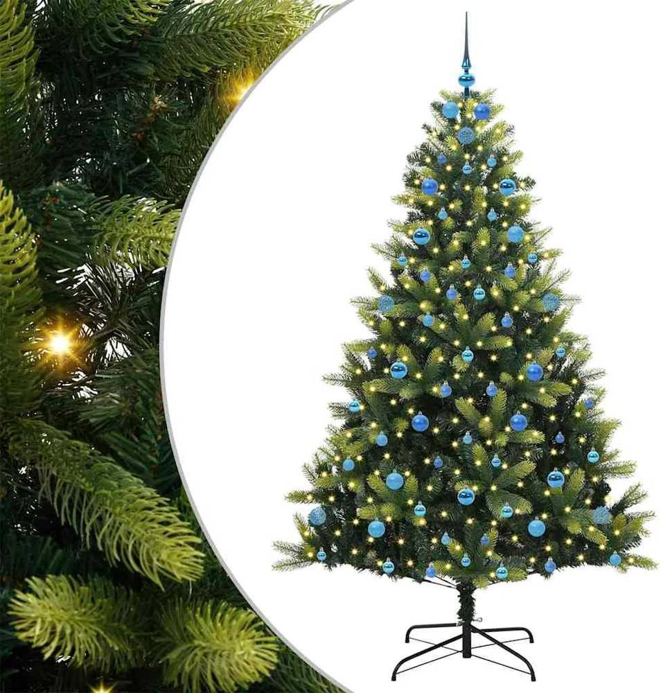 Dirbtinis sulankstomas Kalėdų medis su 300 LED Žalia 210 cm