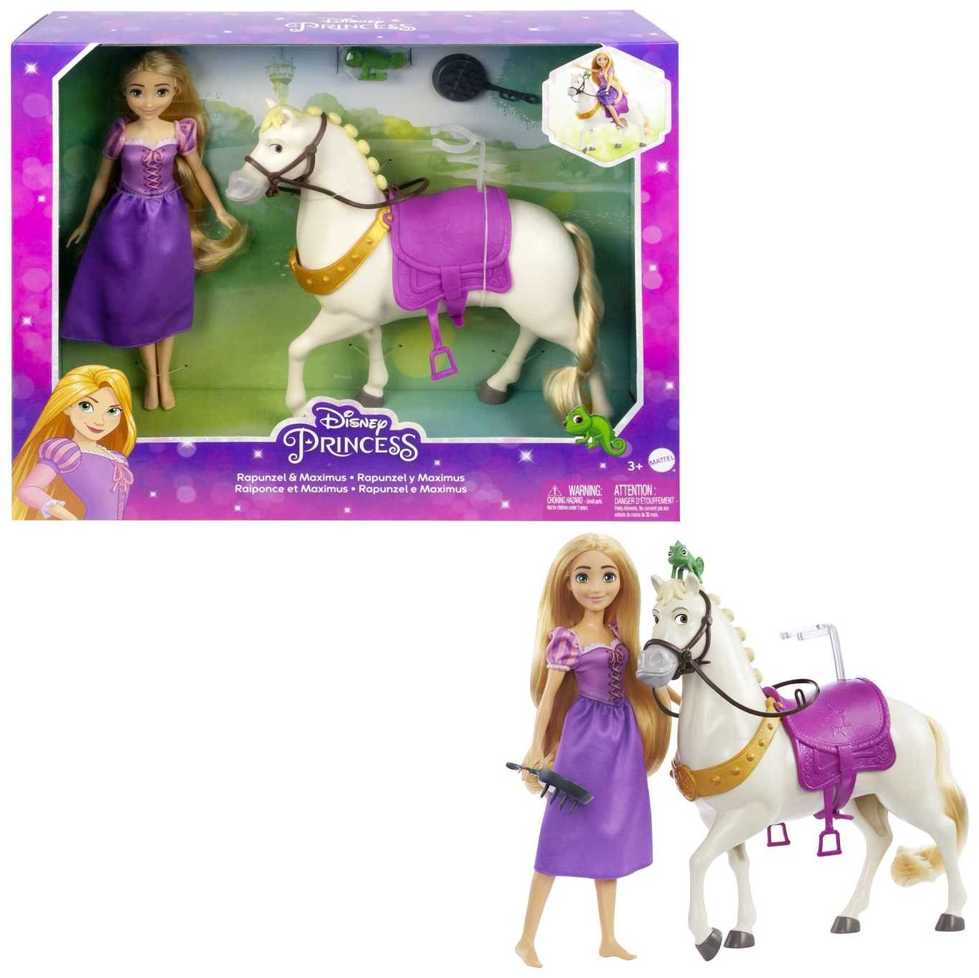 DISNEY PRINCESS Lėlės Auksaplaukės ir žirgo rinkinys