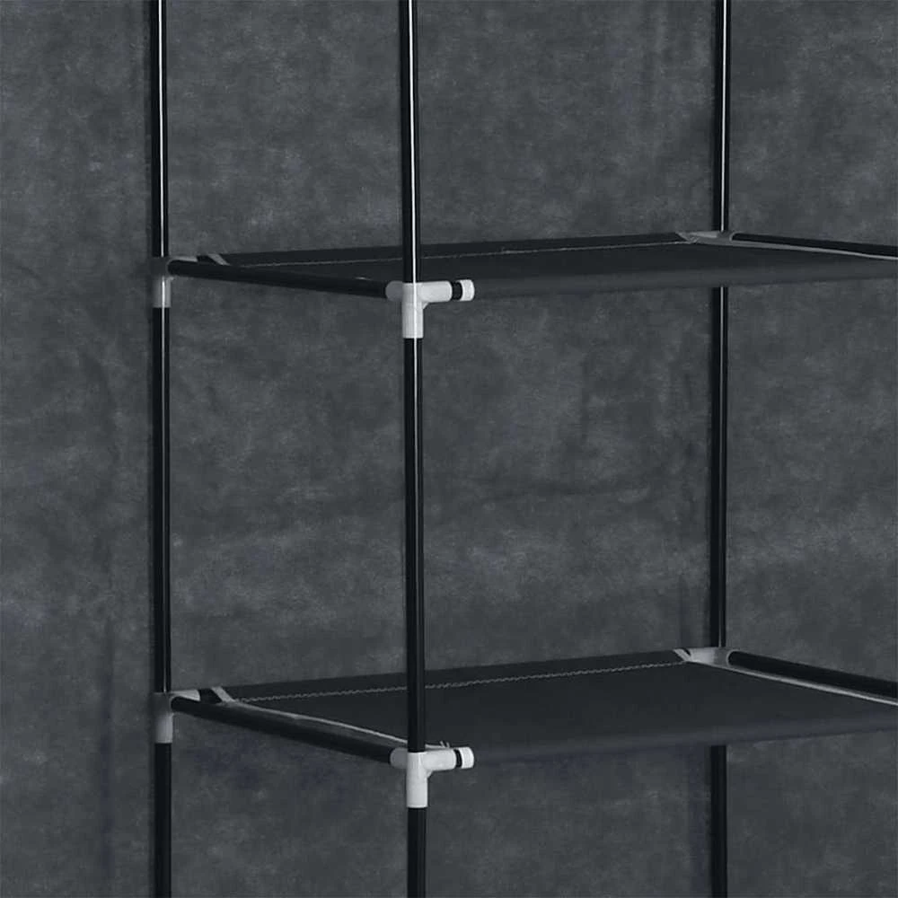 Drab. spinta su skyr. ir stryp., juoda, 150x45x175cm, audinys