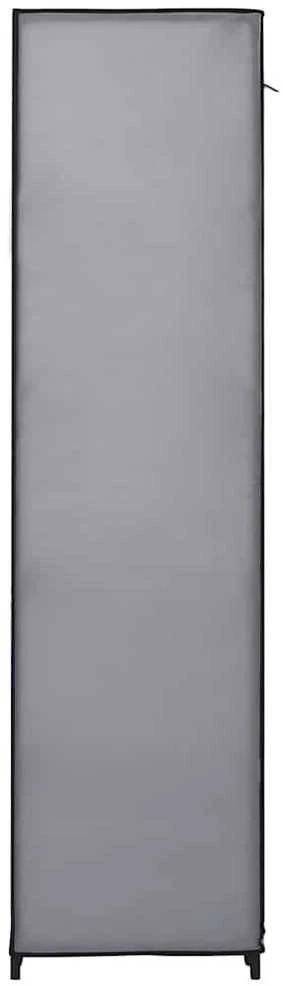 Drab. spinta su skyr. ir stryp., pilka, 150x45x176cm, audinys