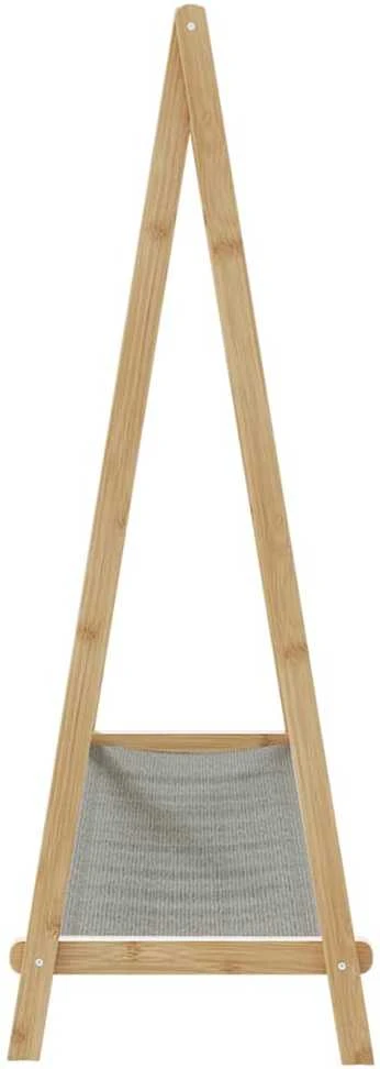 Drabužių kabykla su lentynomis, 106x34x102cm, bambukas