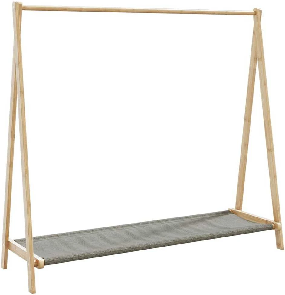 Drabužių kabykla su lentynomis, 106x34x102cm, bambukas