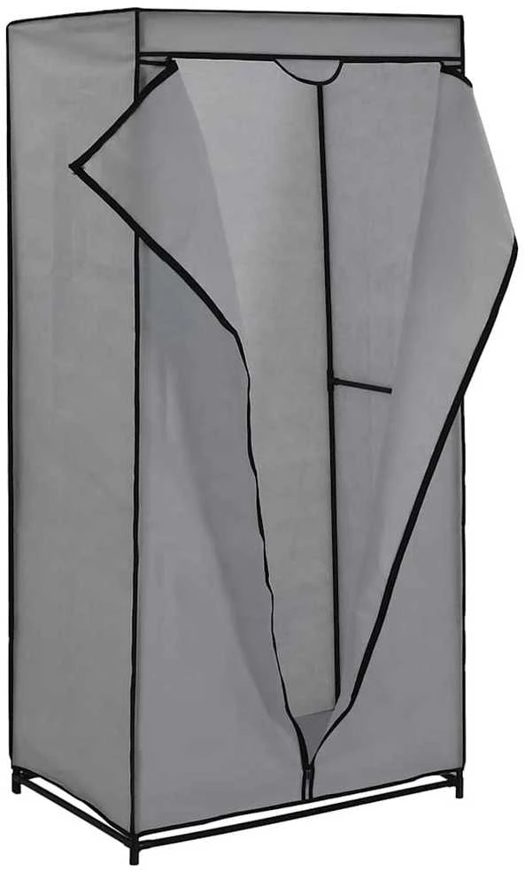 Drabužių spinta, pilka, 75x50x160cm