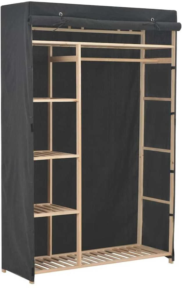 Drabužių spinta, pilkos sp., 110x40x170cm, audinys