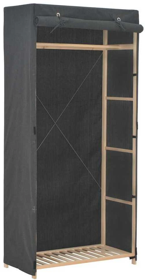 Drabužių spinta, pilkos sp., 79x40x170cm, audinys