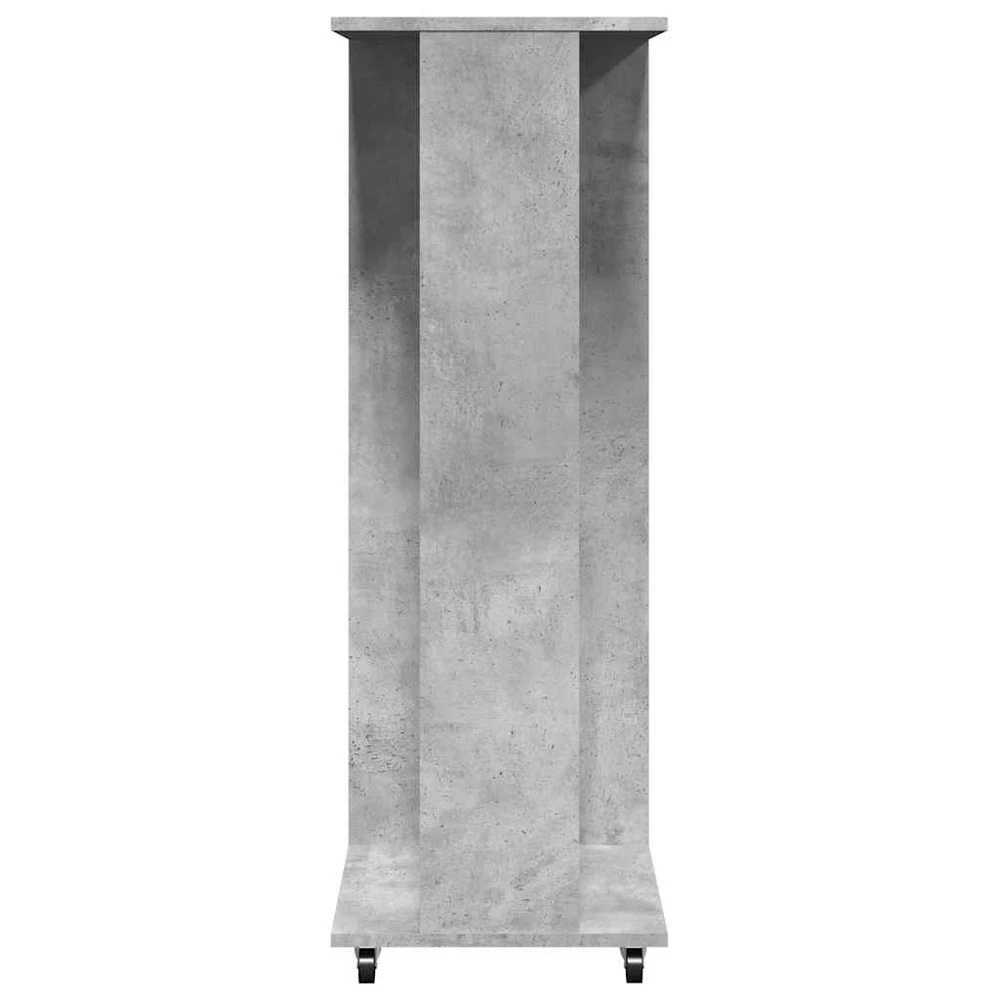 Drabužių spinta su ratukais, betono, 102x38x110cm, mediena