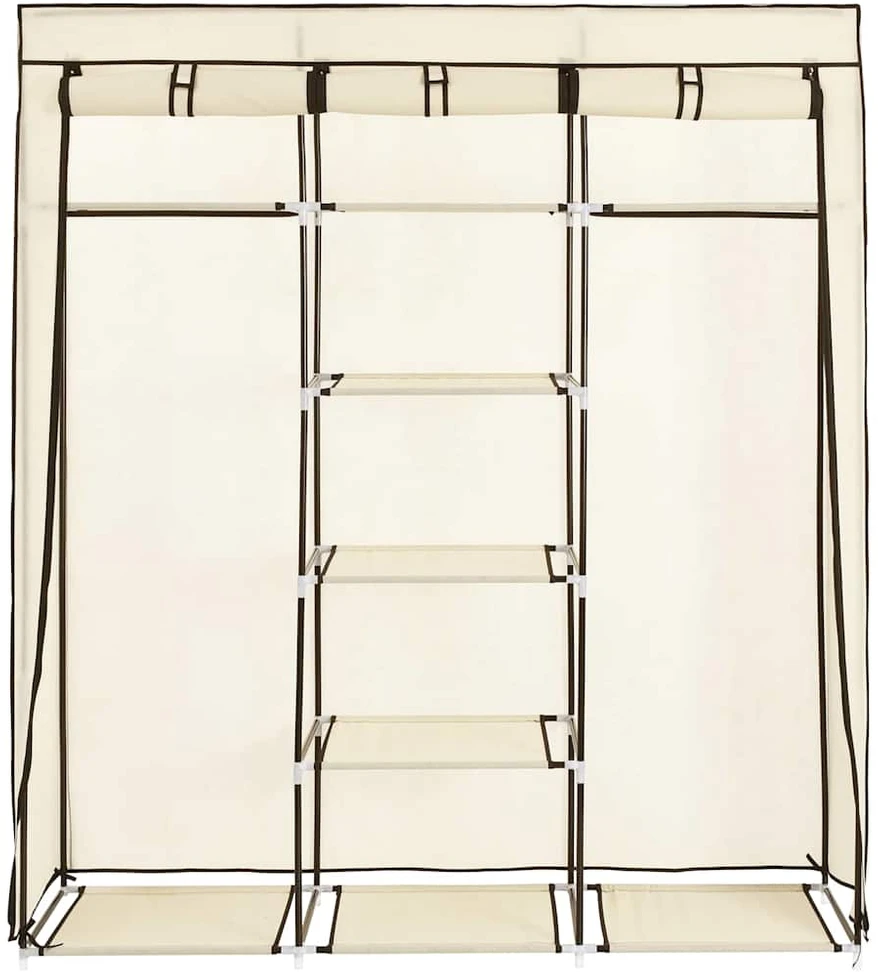 Drab. spinta su skyr. ir stryp., krem. sp., 150x45x175cm, aud.