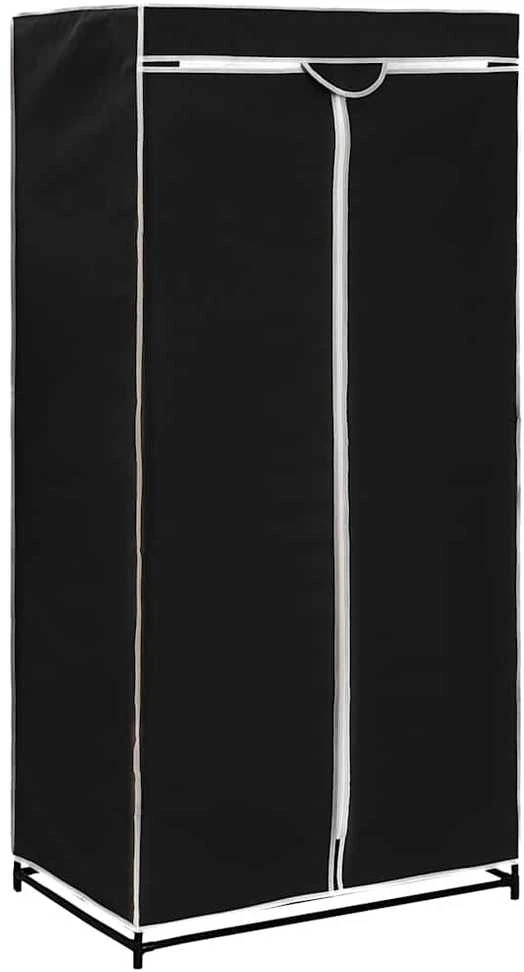 Drabužių spintos, 2vnt., juodos, 75x50x160cm