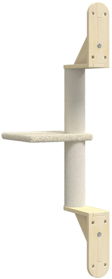 Draskyklė katėms su draskymo stovu, kreminė, 85,5cm
