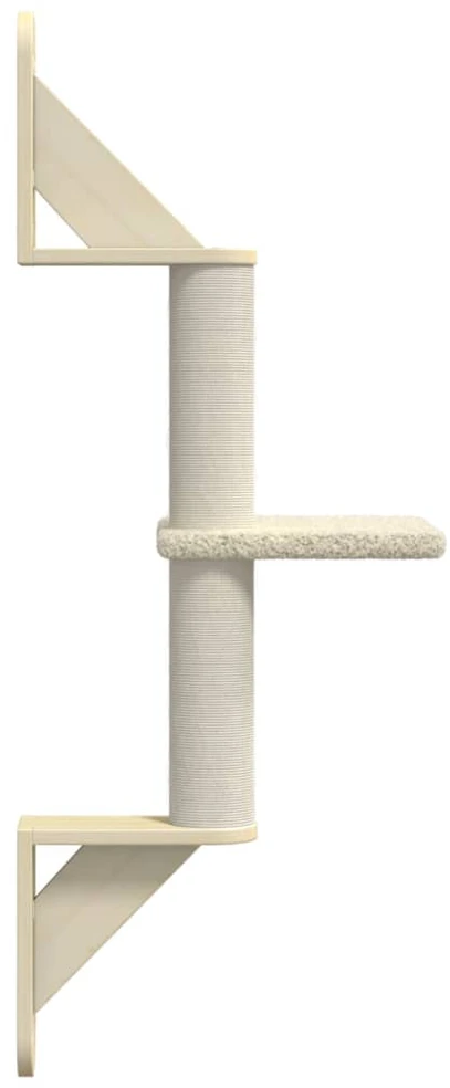Draskyklė katėms su draskymo stovu, kreminė, 85,5cm
