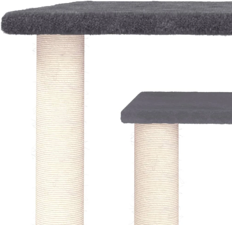 Draskymo stovai katėms su platformomis, tamsiai pilki, 50cm