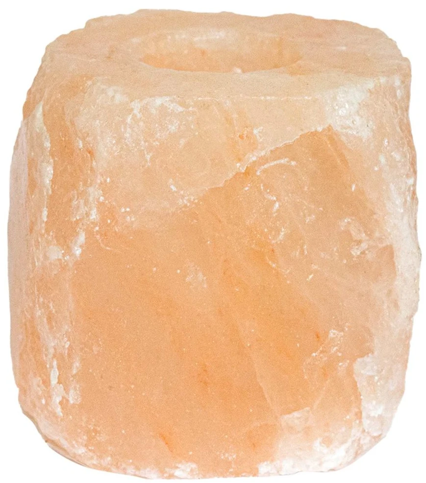 Druskos akmens tealight laikikliai 4 vnt. Rožinė Druskos akmuo