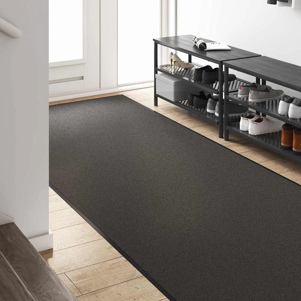 Durų kilimėlis Antracito ir juoda 120 x 350 cm 100% poliamidas