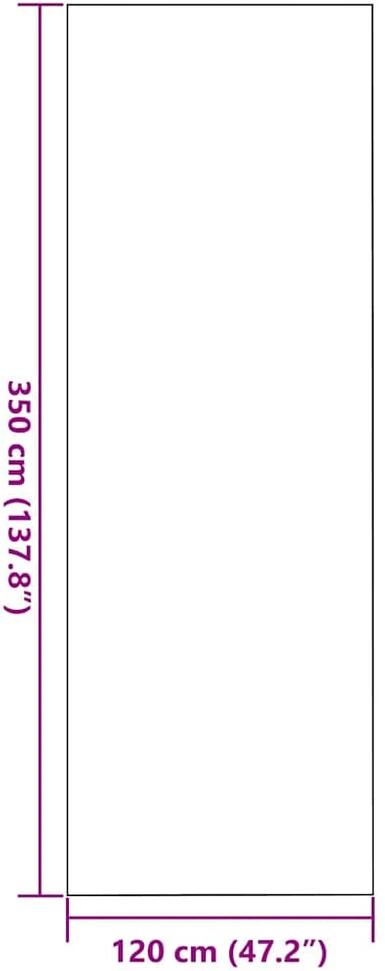 Durų kilimėlis Antracito ir juoda 120 x 350 cm 100% poliamidas