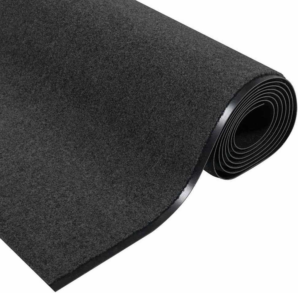 Durų kilimėlis Antracito ir juoda 120 x 400 cm 100% poliamidas