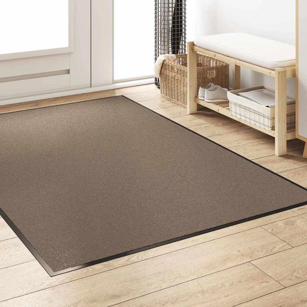Durų kilimėlis Bežinė ir juoda 120 x 180 cm 100% poliamidas