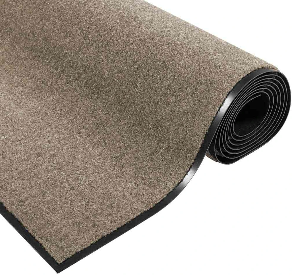 Durų kilimėlis Bežinė ir juoda 120 x 180 cm 100% poliamidas
