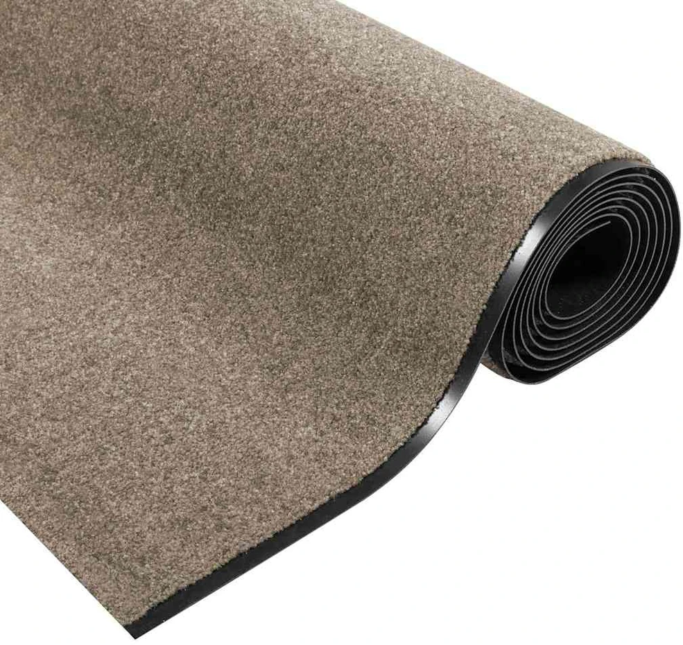 Durų kilimėlis Bežinė ir juoda 120 x 400 cm 100% poliamidas