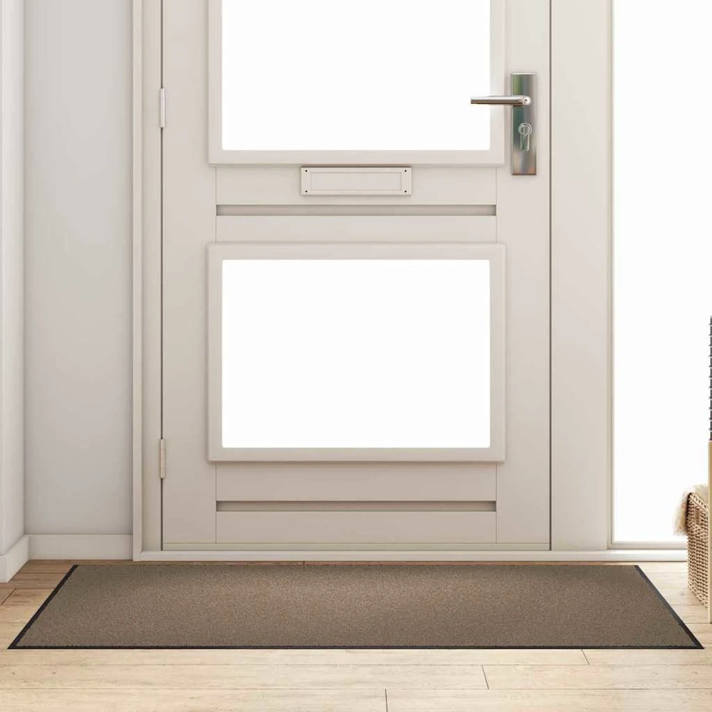 Durų kilimėlis Bežinė ir juoda 90 x 150 cm 100% poliamidas