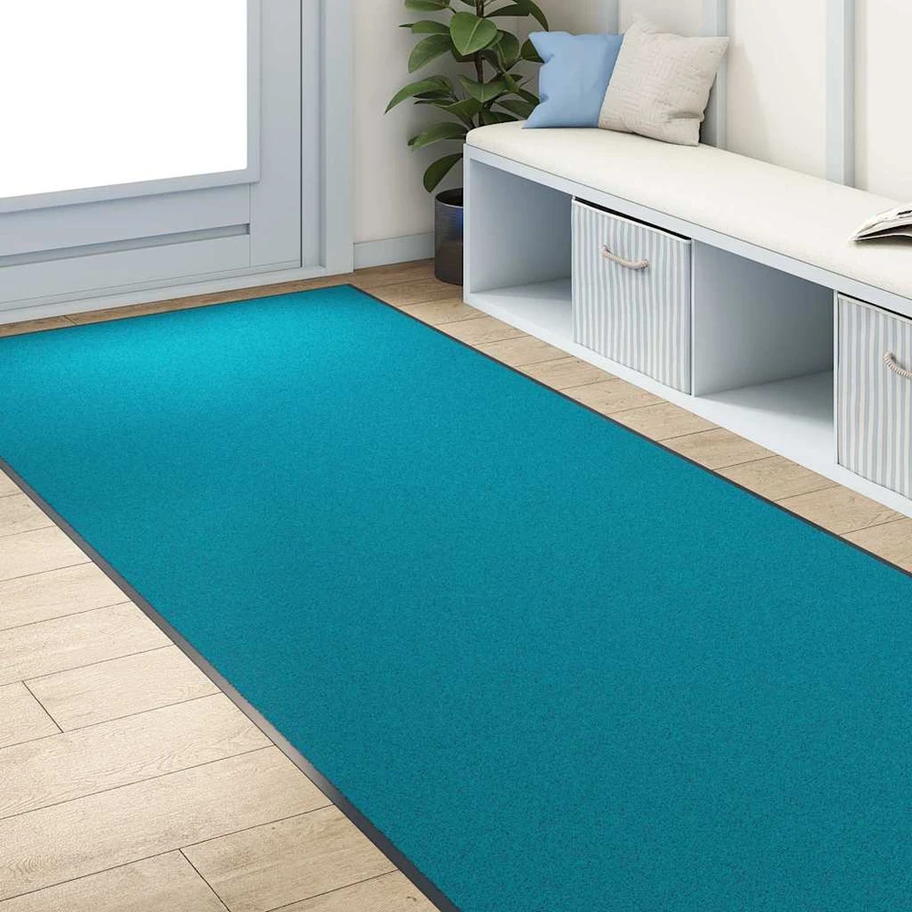 Durų kilimėlis Cianas ir Juodas 120 x 250 cm 100% poliamidas