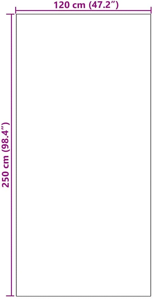 Durų kilimėlis Cianas ir Juodas 120 x 250 cm 100% poliamidas
