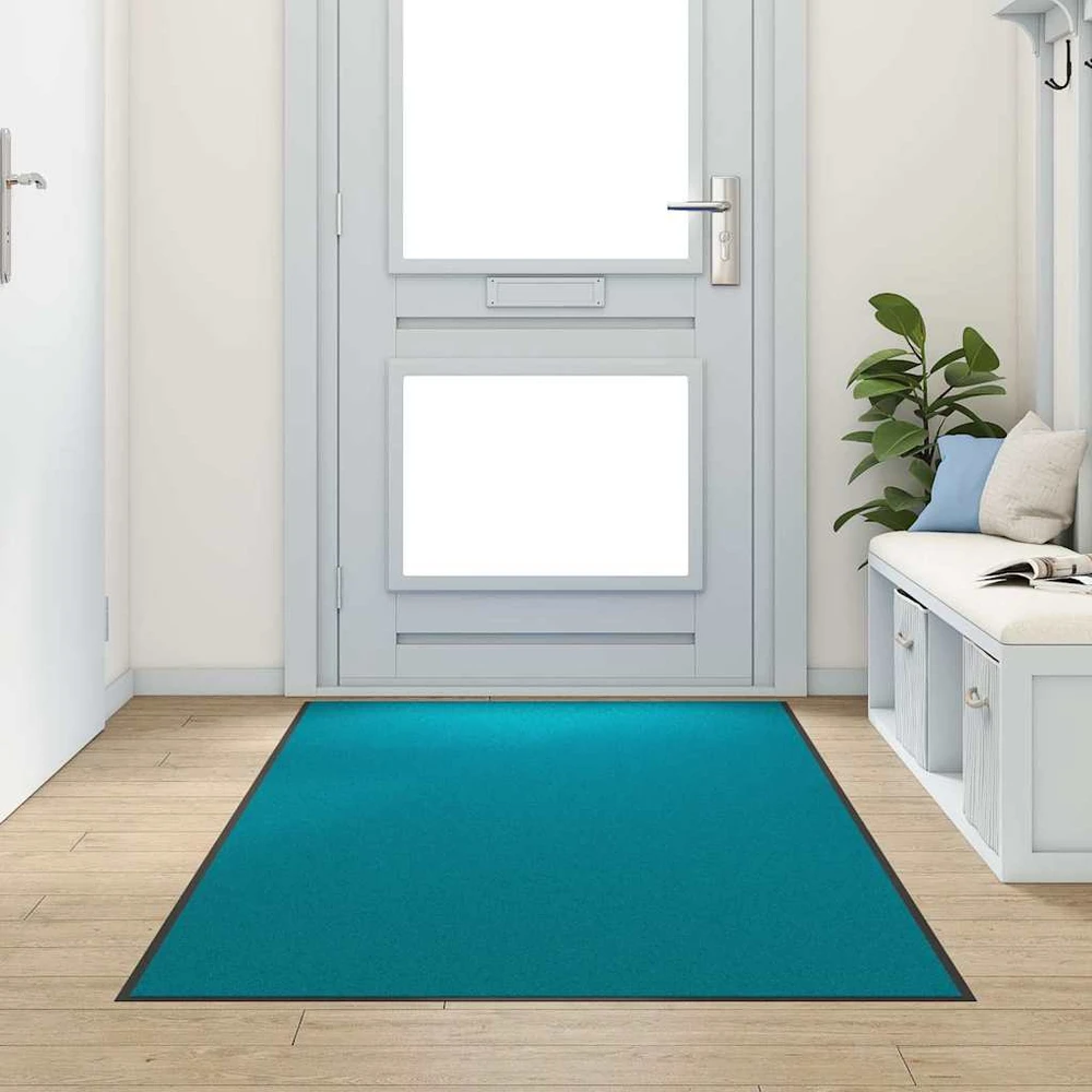 Durų kilimėlis Cianas ir Juodas 120 x 250 cm 100% poliamidas