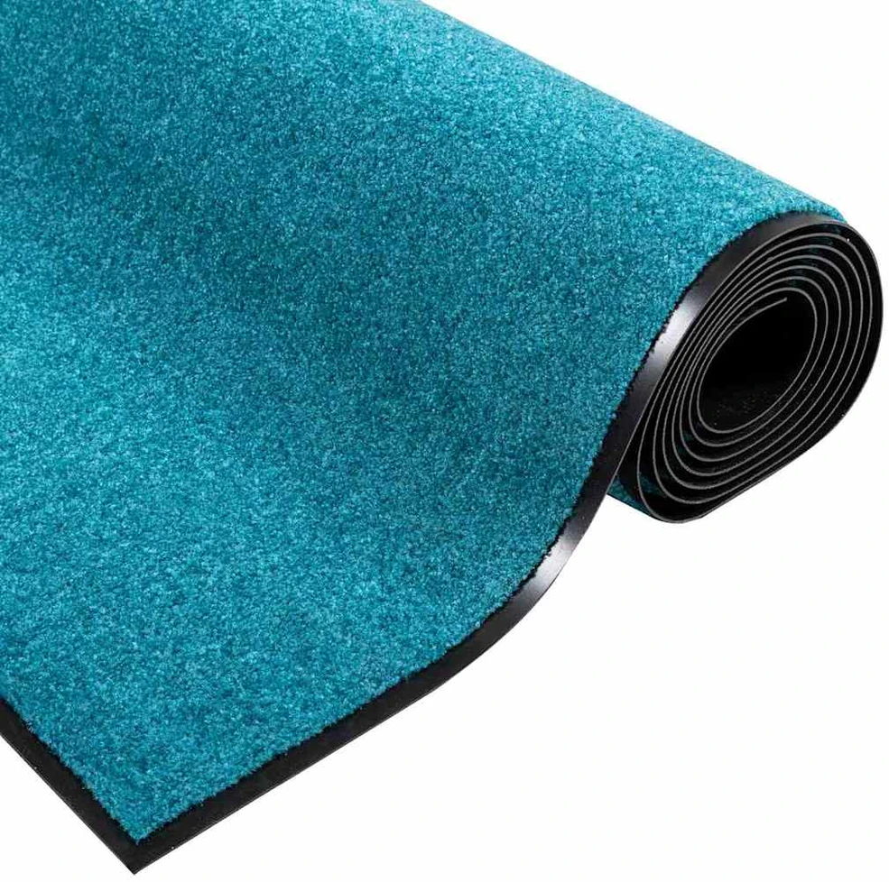 Durų kilimėlis Cianas ir Juodas 120 x 250 cm 100% poliamidas