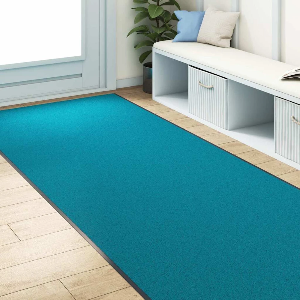 Durų kilimėlis Cianas ir Juodas 120 x 350 cm 100% poliamidas