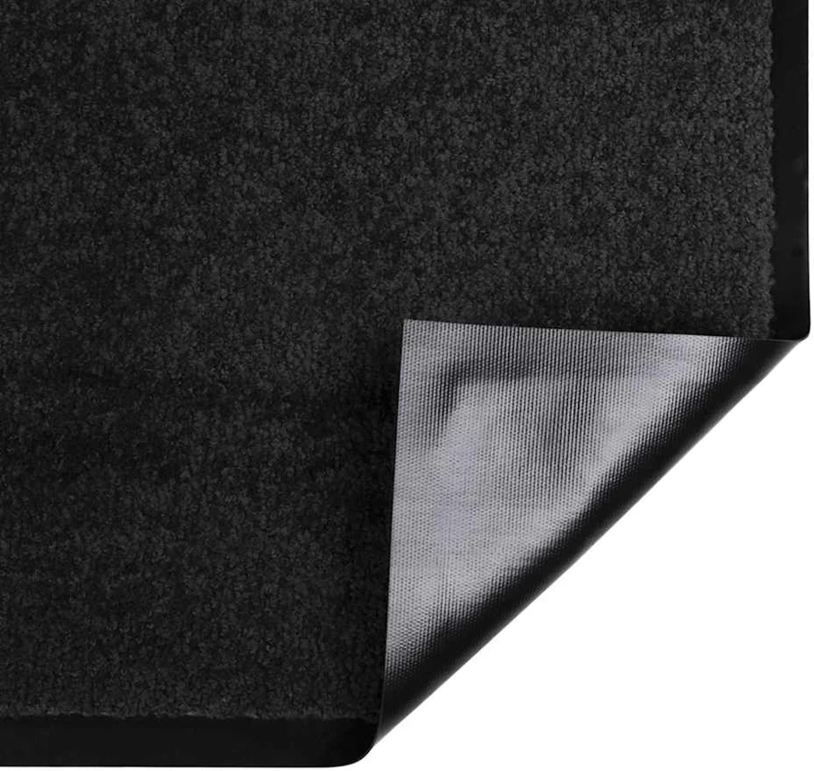 Durų kilimėlis Juoda 60 x 80 x 1.2 cm Teddy Audinys