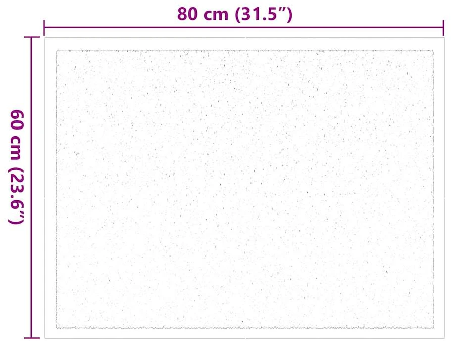 Durų kilimėlis Juoda 60 x 80 x 1.2 cm Teddy Audinys