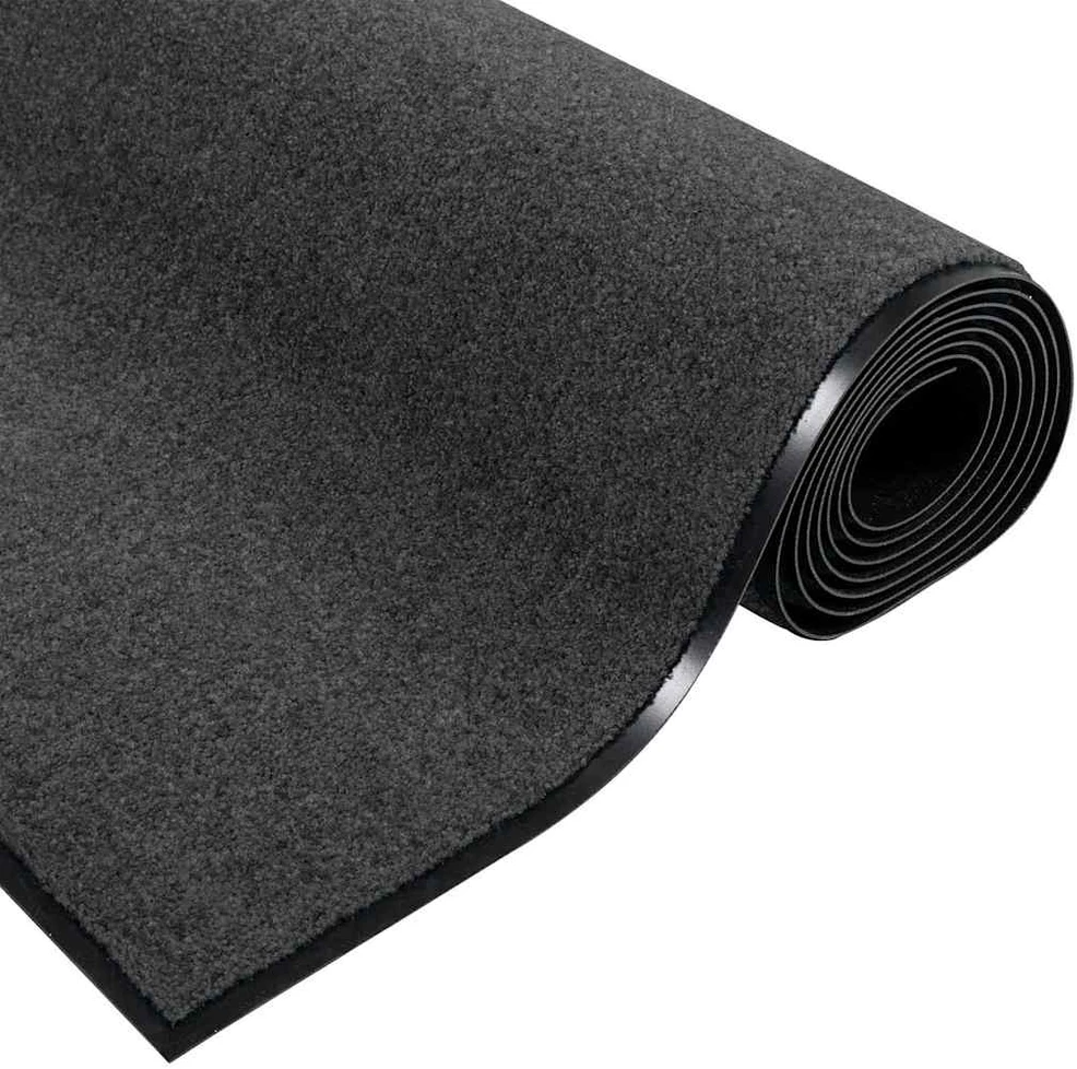 Durų kilimėlis Kita Antracito ir juoda 120 x 250 cm