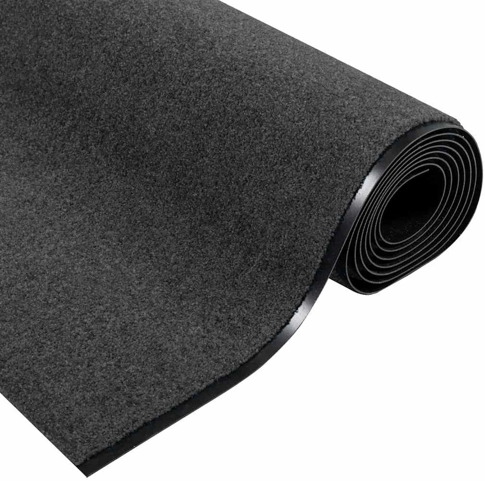 Durų kilimėlis Kita Antracito ir juoda 120 x 350 cm