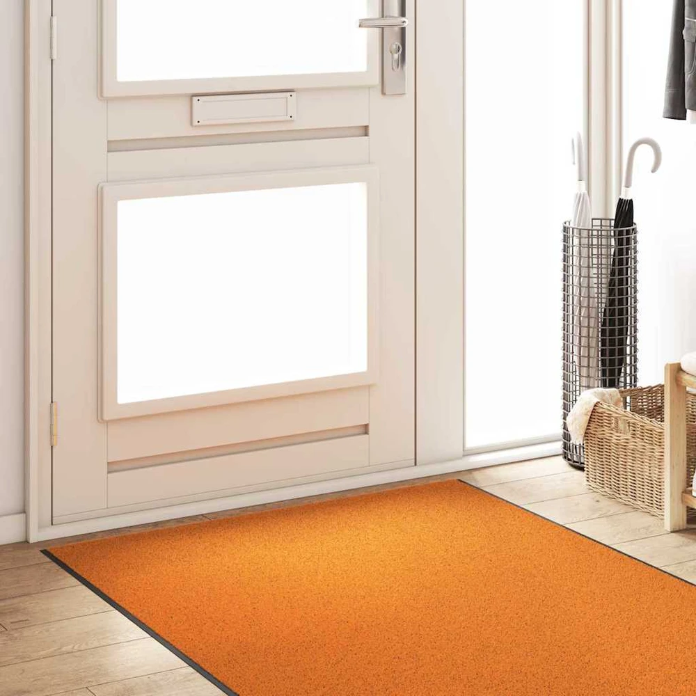 Durų kilimėlis Oranžinis ir Juodas 120 x 400 cm 100% poliamidas