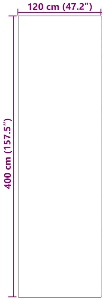 Durų kilimėlis Kremas ir juoda 120 x 400 cm Poliamidas ir PVC