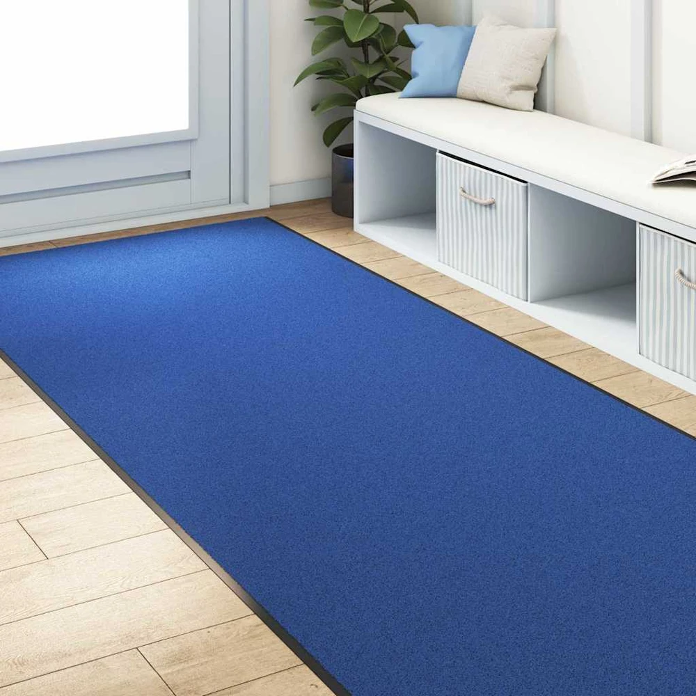 Durų kilimėlis Mėlyna ir juoda 120 x 350 cm 100% poliamidas