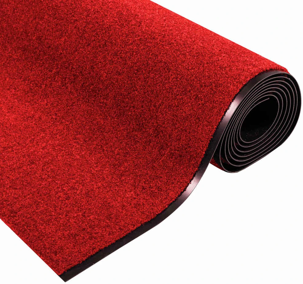 Durų kilimėlis Raudona ir Juoda 120 x 400 cm Poliamidas ir PVC