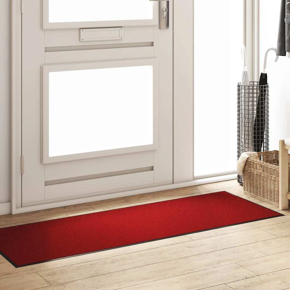 Durų kilimėlis Raudona ir Juoda 60 x 180 cm 100% poliamidas
