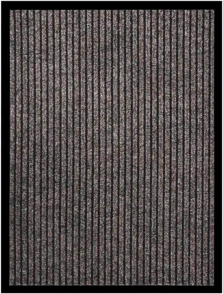 Durų kilimėlis, smėlio spalvos, 60x80cm, dryžuotas