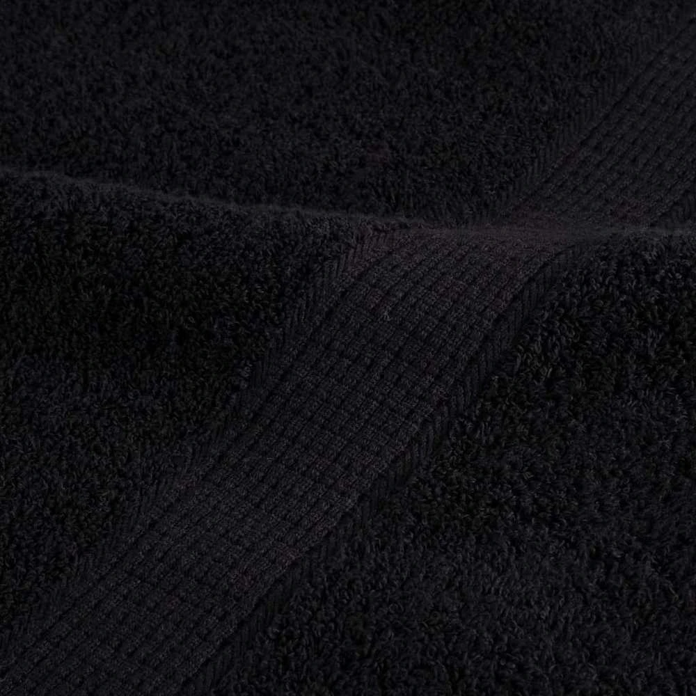 Rankšluostis Dušo rankšluosčiai SOLUND, 4vnt., juodi, 70x140cm, 600g/m²