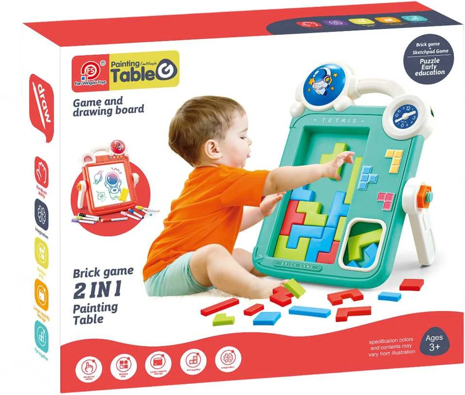 Woopie Piešimo lenta ir Tetris žaidimas 2in1