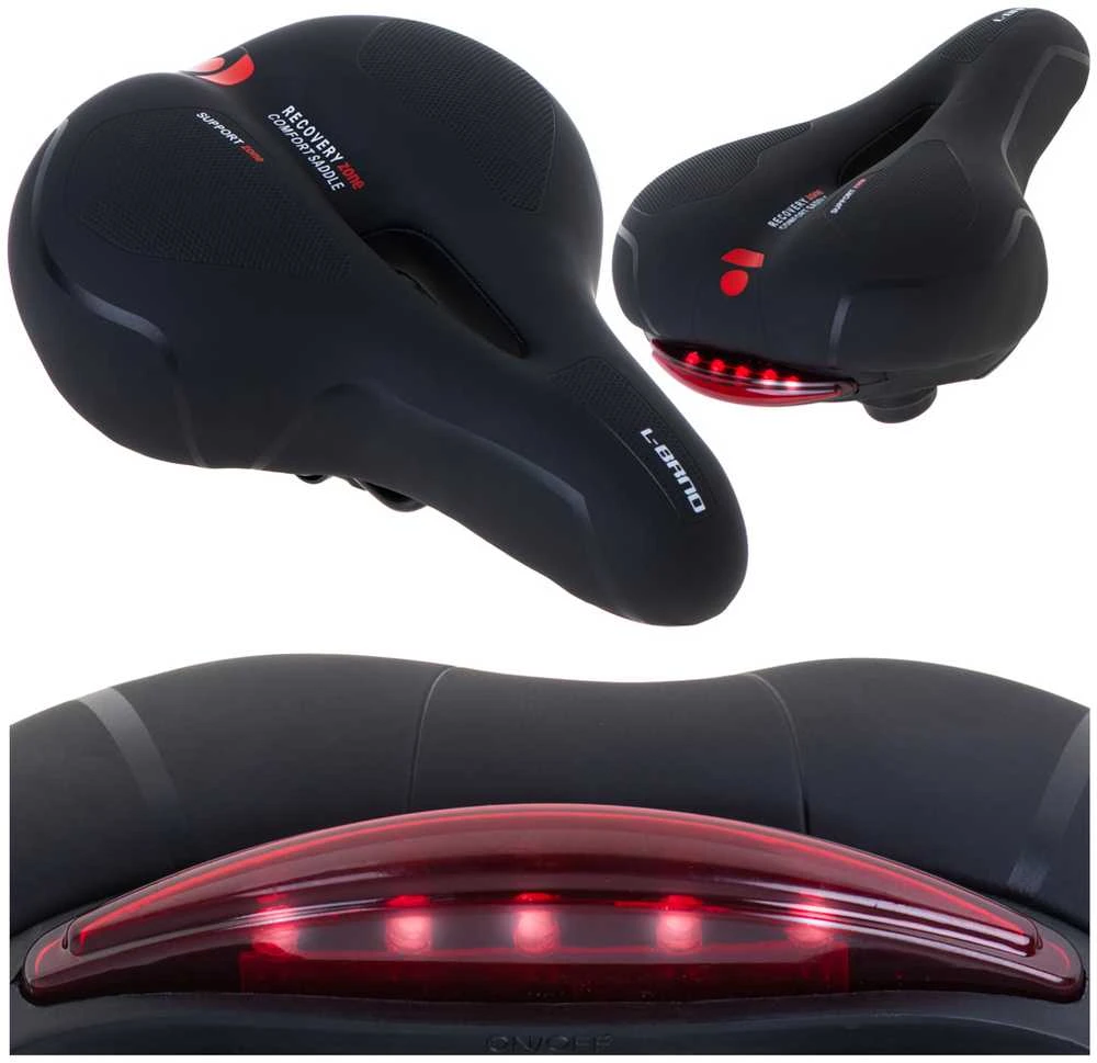 Ikonka L-BRNO Sporto dviračio balnelis patogus putų elastingas LED žibintas