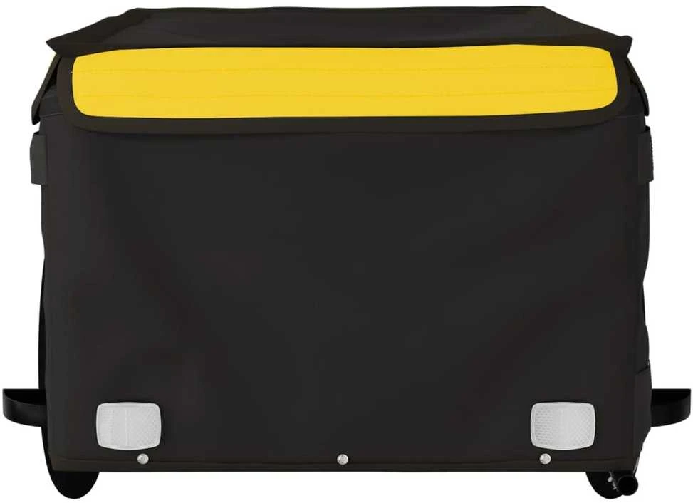Dviračio priekaba, juodos ir geltonos spalvos, 45kg, geležis
